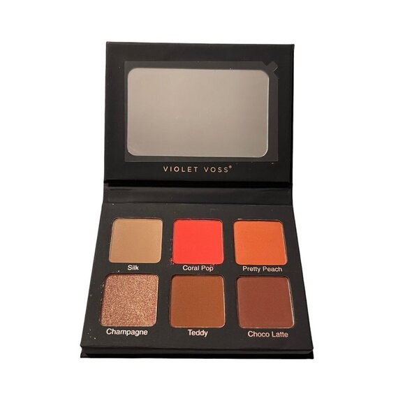 Violet Voss BNIB 6 Shade Coral Pop Mini Warm Matte Shimmer Eyeshadow Palette - Picture 3 of 6